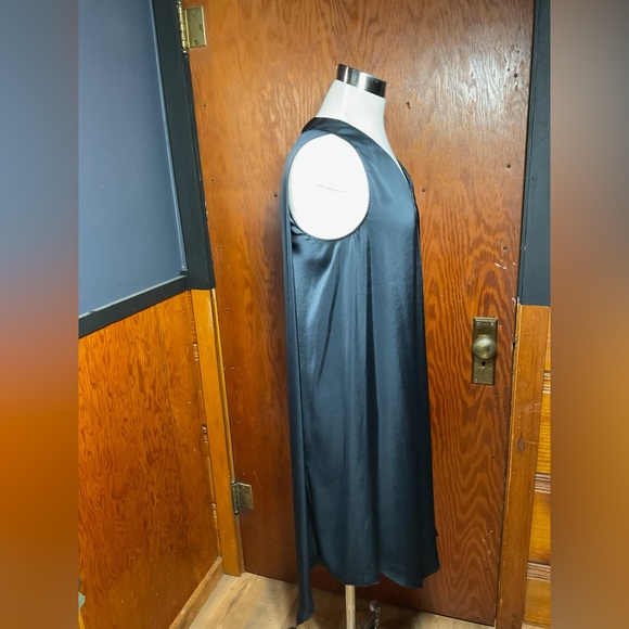 All Saints Elegant Navy Blue Silky Dress - Picture 3 of 5